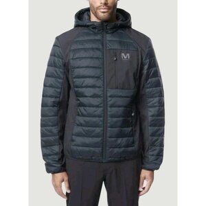 Merrell Men's XL Black Hooded Puffer Jacket Lightweight Warm Insulated N0045